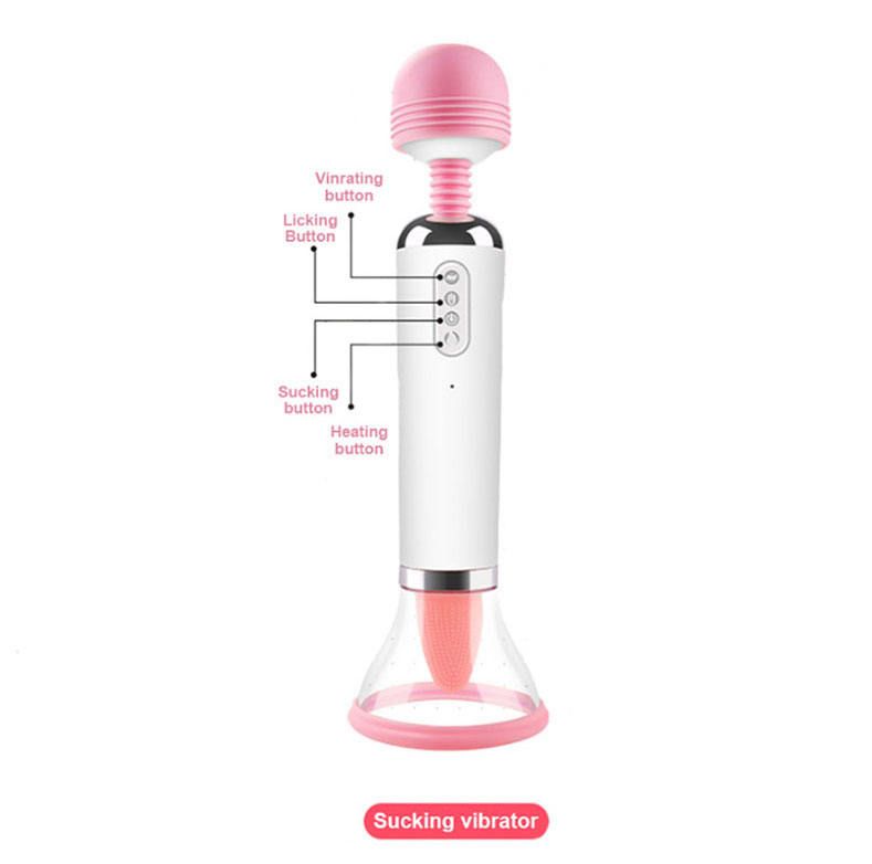 Heated licking/sucking vibrator