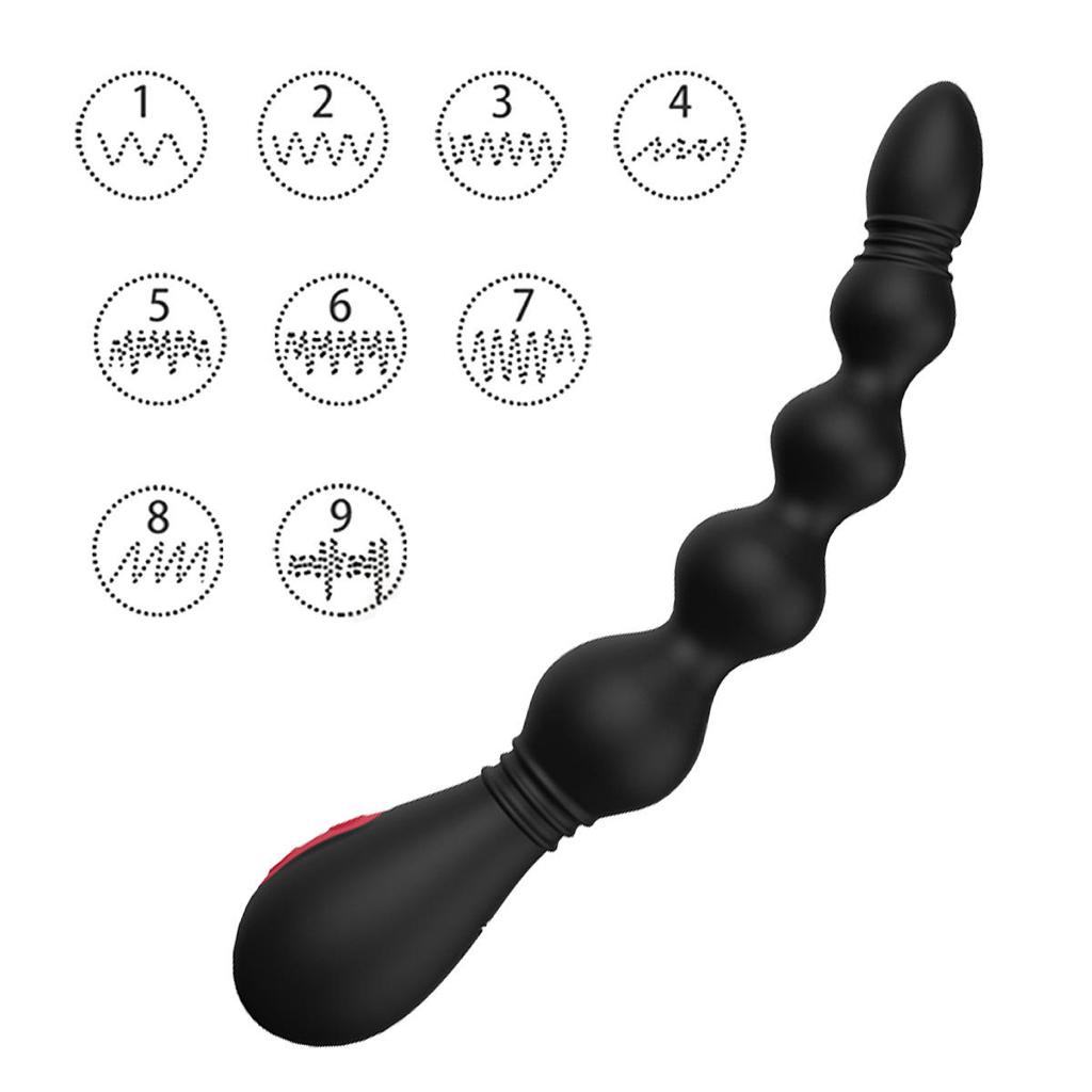 Silicone Anal Bead Vibrating Plug Strip
