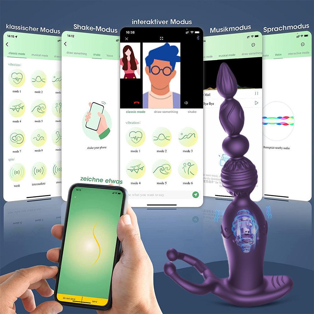 Wireless Remote Led Light Anal Vibrator Sex Toy Anal Plug Butt Plug