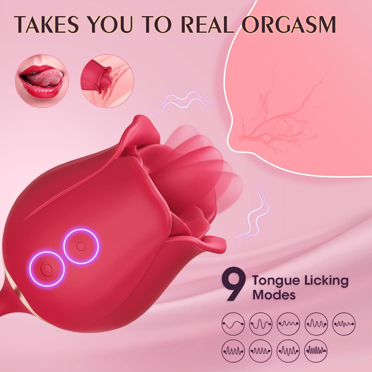 Rose Clitoral Licking Vibrator