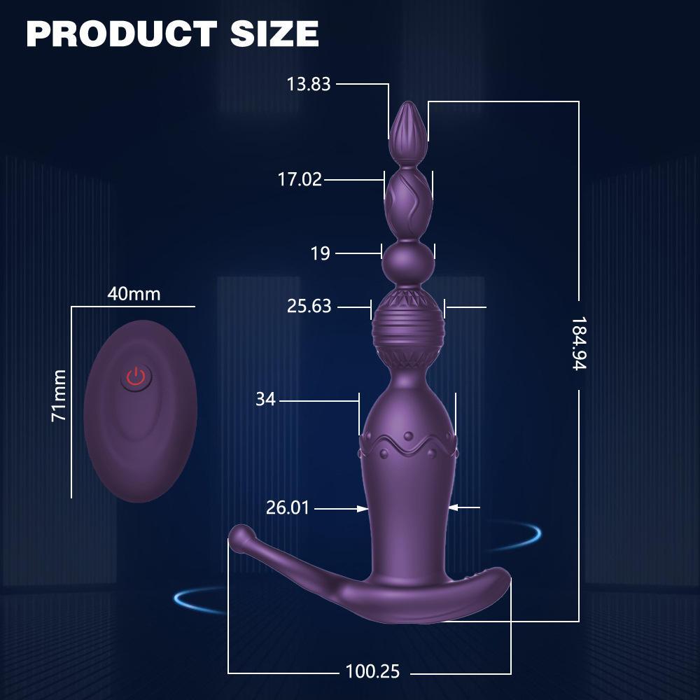 Wireless Remote Led Light Anal Vibrator Sex Toy Anal Plug Butt Plug