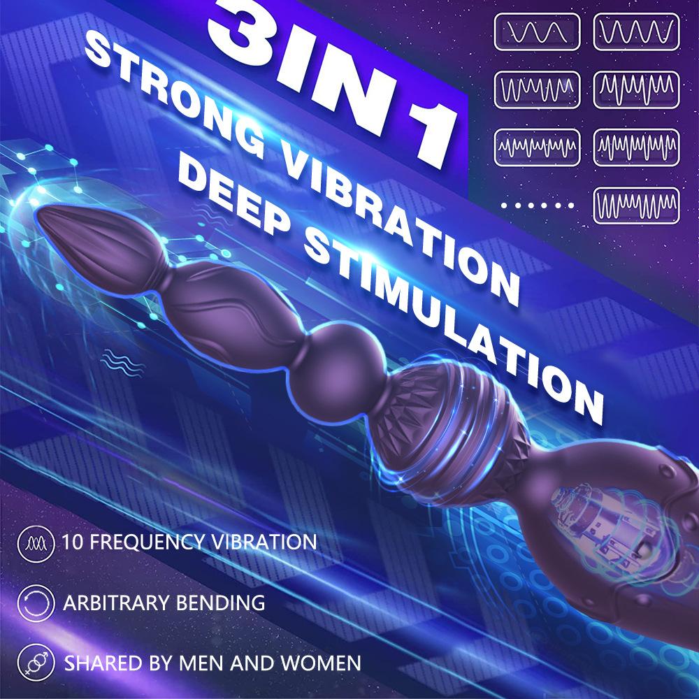 Wireless Remote Led Light Anal Vibrator Sex Toy Anal Plug Butt Plug