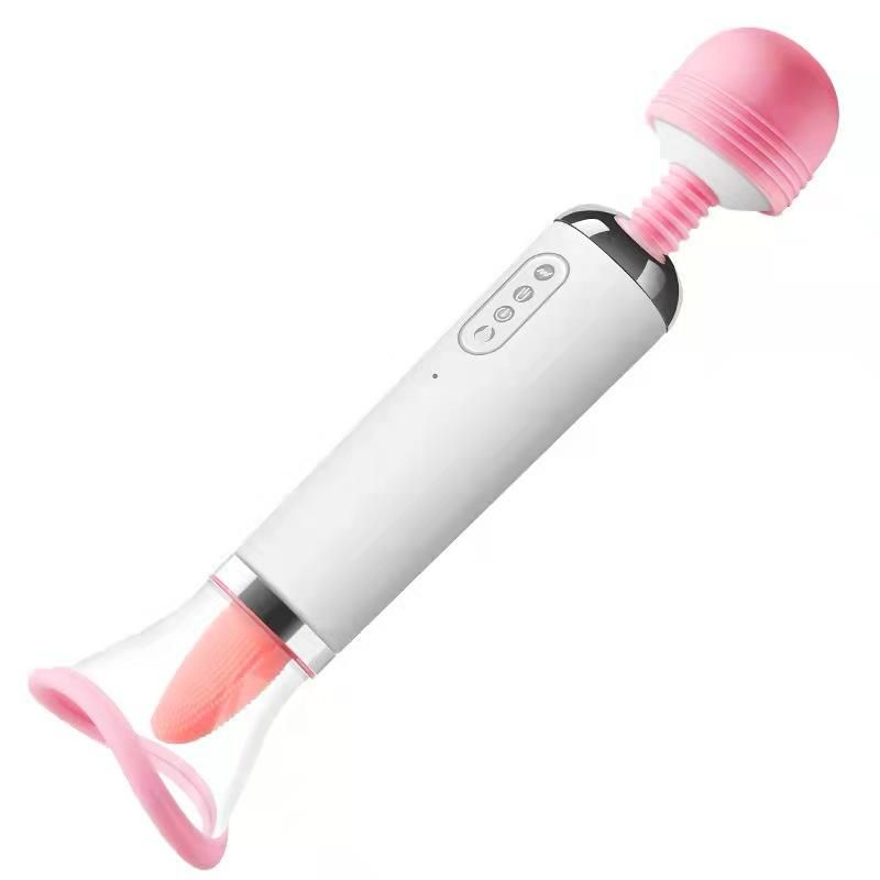 Heated licking/sucking vibrator