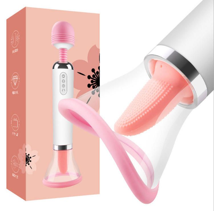 Heated licking/sucking vibrator