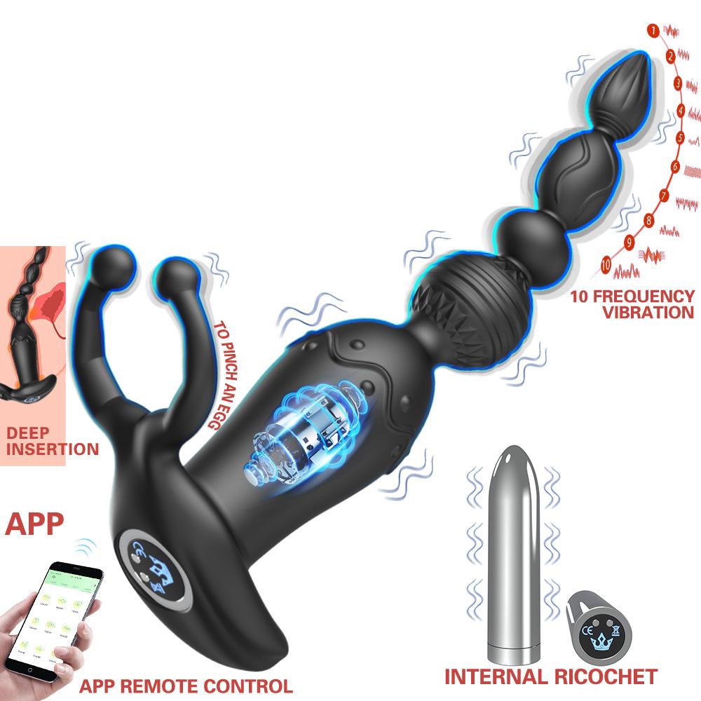 Wireless Remote Led Light Anal Vibrator Sex Toy Anal Plug Butt Plug
