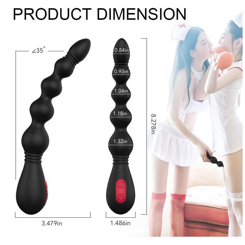 Silicone Anal Bead Vibrating Plug Strip